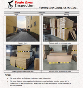 Warehouse PVC Panel PSI Inspection in Zhangjiagang suzhou city zhejiang
cargo stacking