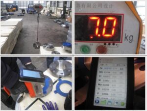 Flange AQL quality inspection check in Dingxiang xinzhou city shanxi province chemical composition check