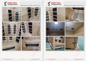 Sichuan chengdu qc inspection service for wooden Sauna Room assembly check