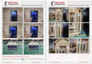 Sichuan chengdu qc inspection service for wooden Sauna Room function check