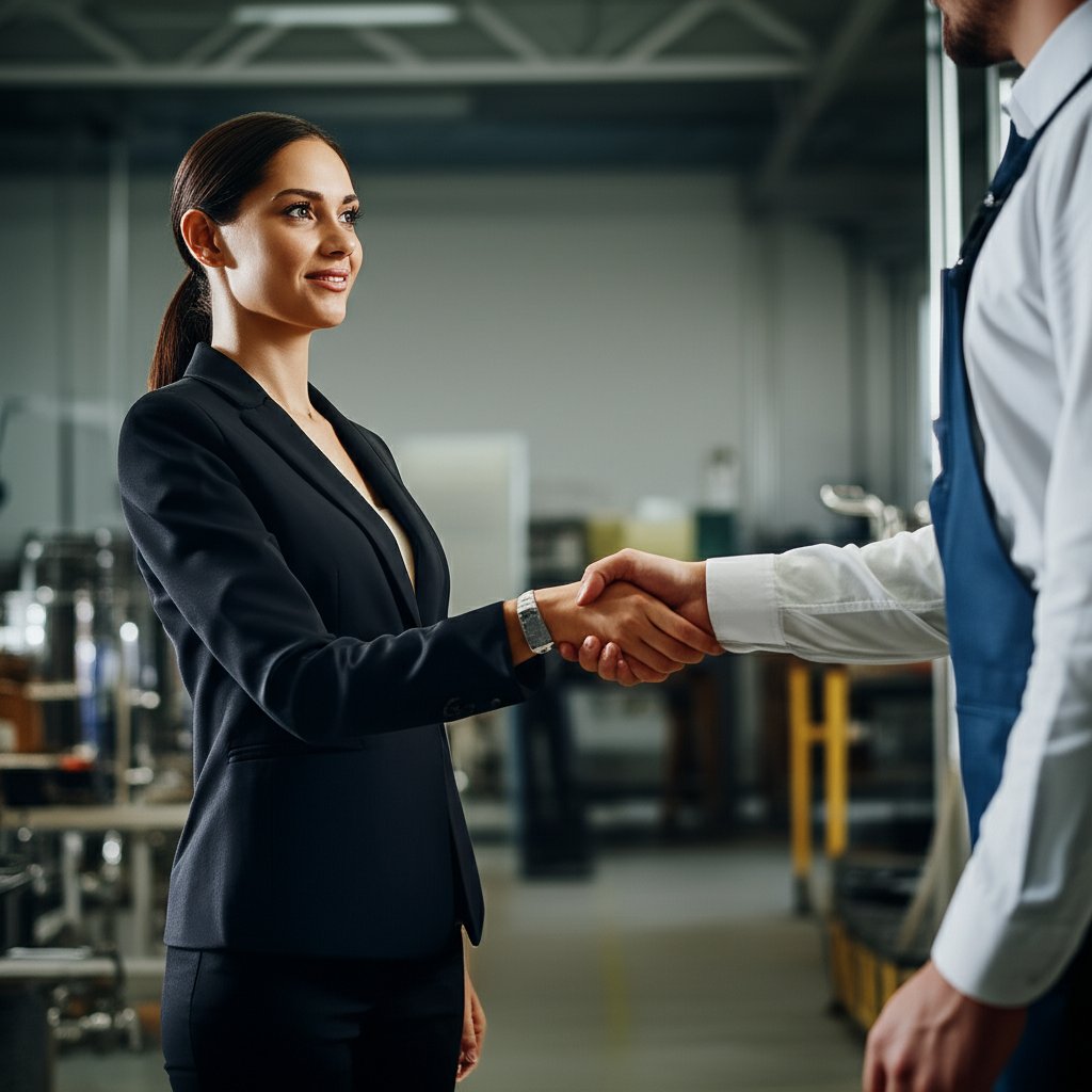 business owner partnering with a trusted inspection company for quality assurance