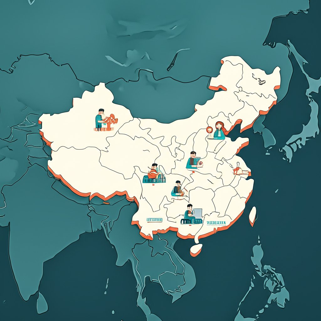 map showing inspection coverage across key manufacturing regions in china
