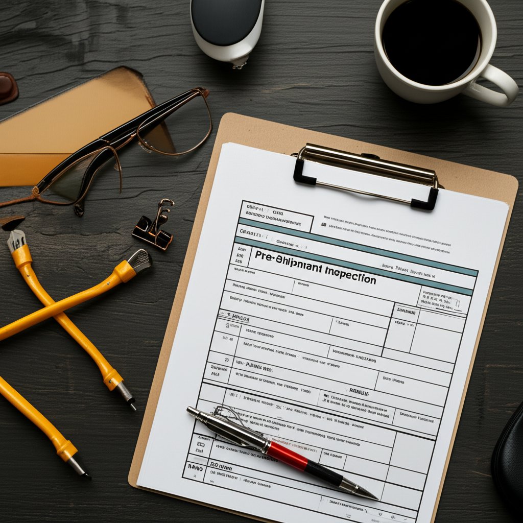 pre shipment inspection checklist and forms ready for use
