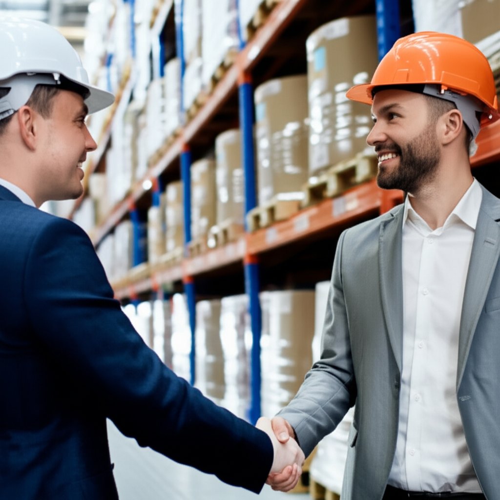 qc inspector and business leader collaborating for quality and business success