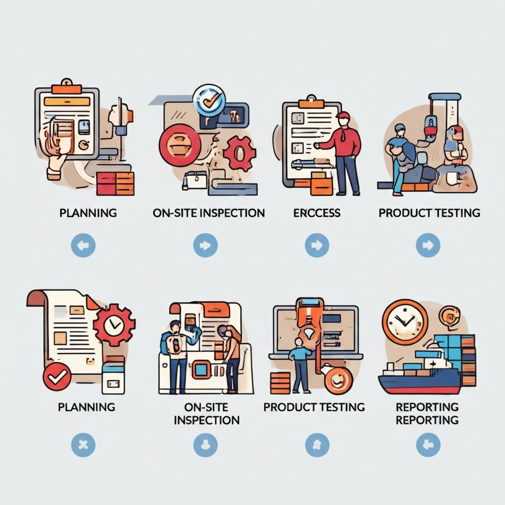 visual breakdown of the pre shipment inspection process