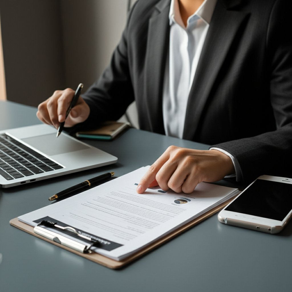 business professional evaluating third party inspection company credentials
