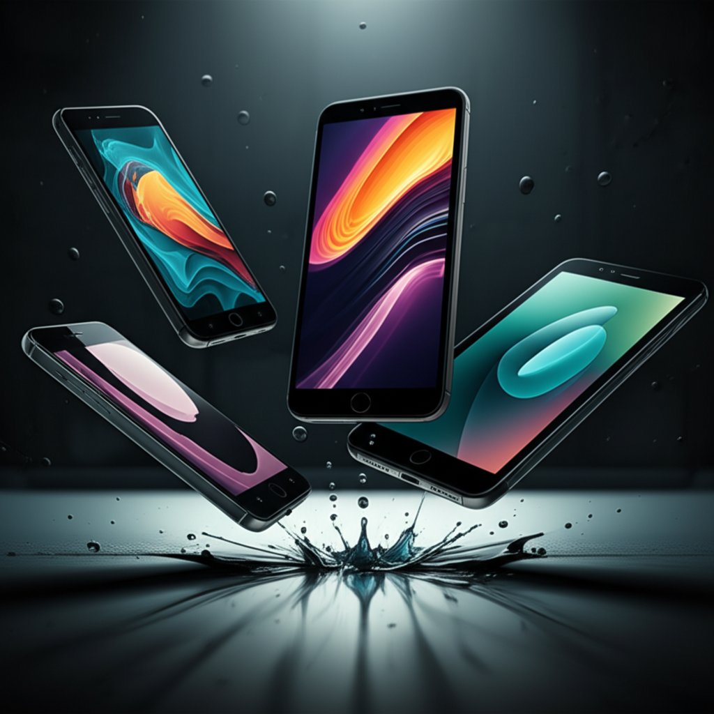consumer electronics being tested for durability through controlled drop tests