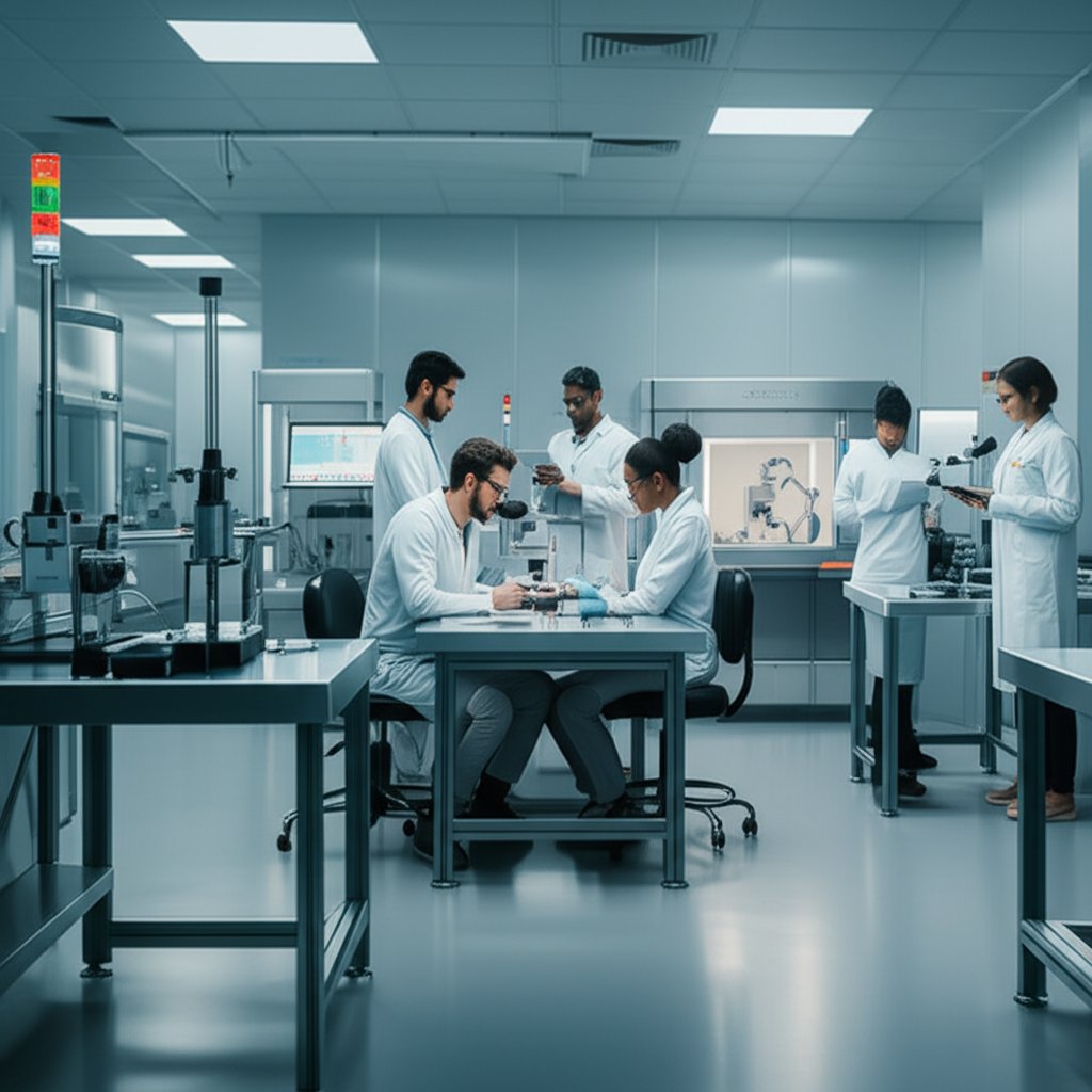 expert team utilizing advanced tools for outsourced defect sorting