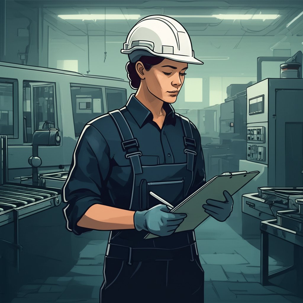 inspector performing a supplier audit to ensure reliability and compliance in manufacturing