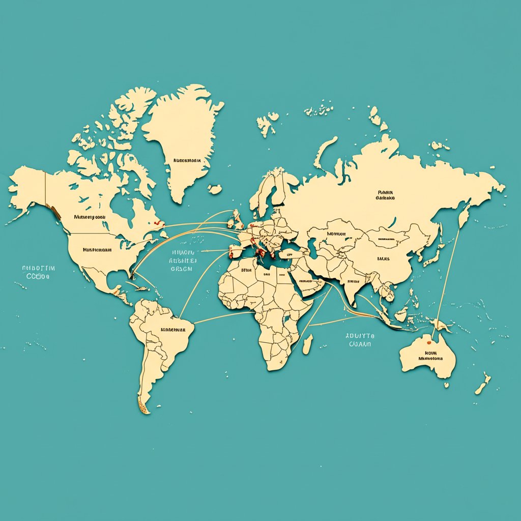 map showing supply chain diversification beyond china to alternative manufacturing hubs