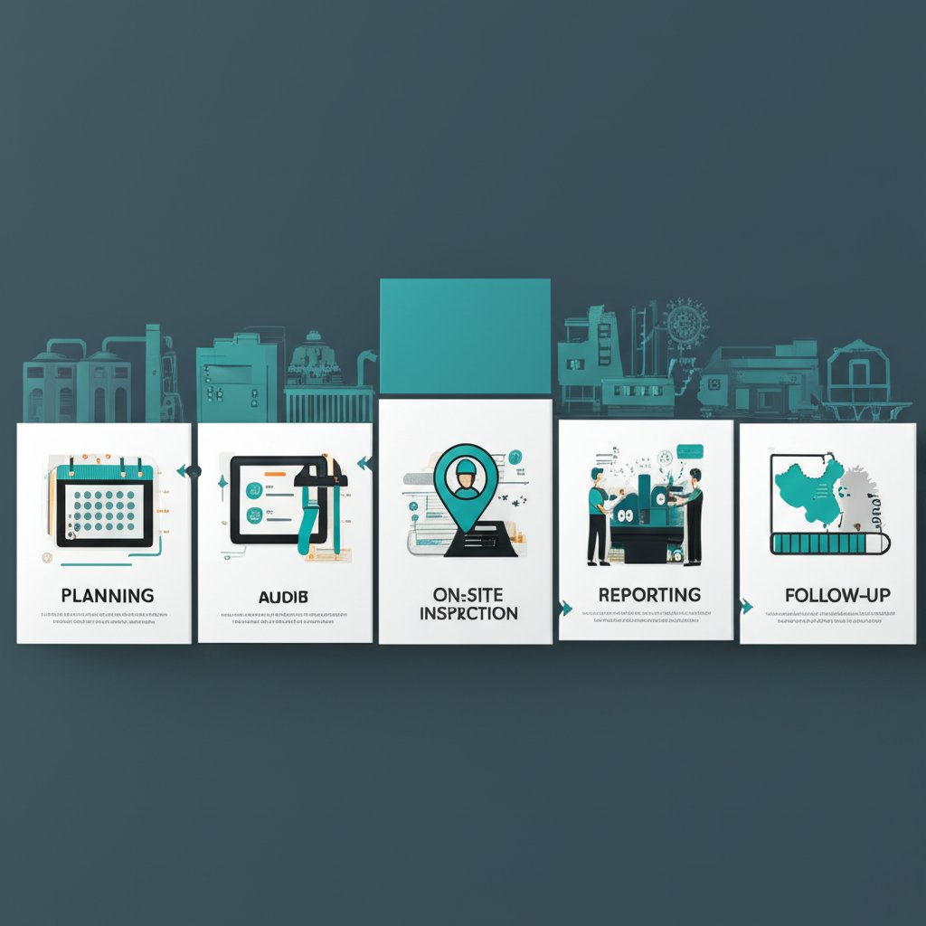 visual roadmap of the structured china factory audit process