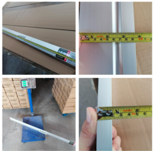 Aluminium Trapezoid/ Rectangular screeding level tool qc inspection check in shenyang,liaoning- size measurement